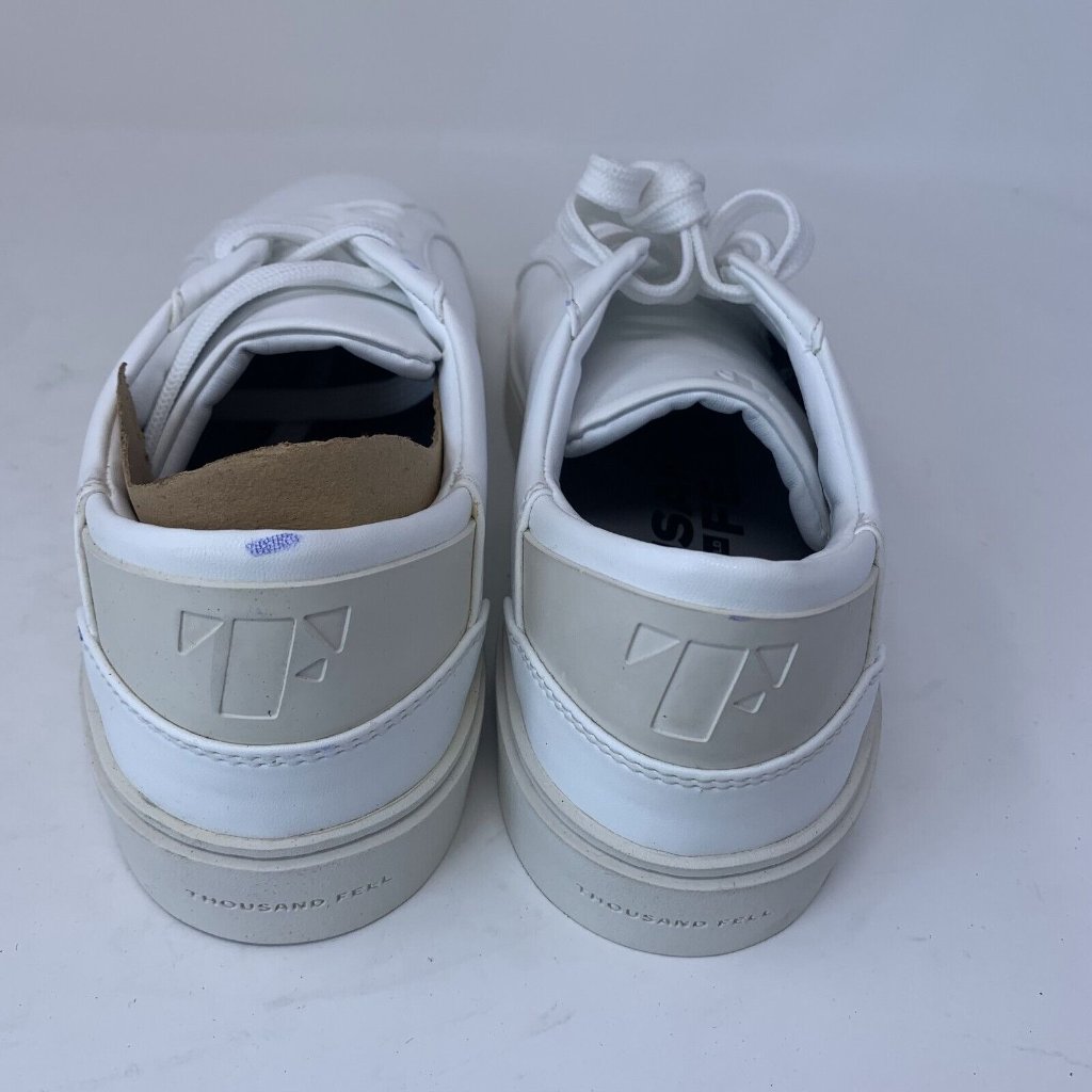 Thousand Fell Sneakers Men's 8 White Leather Lace-Up Casual Athletic Shoes S0710 — image 7 of 8